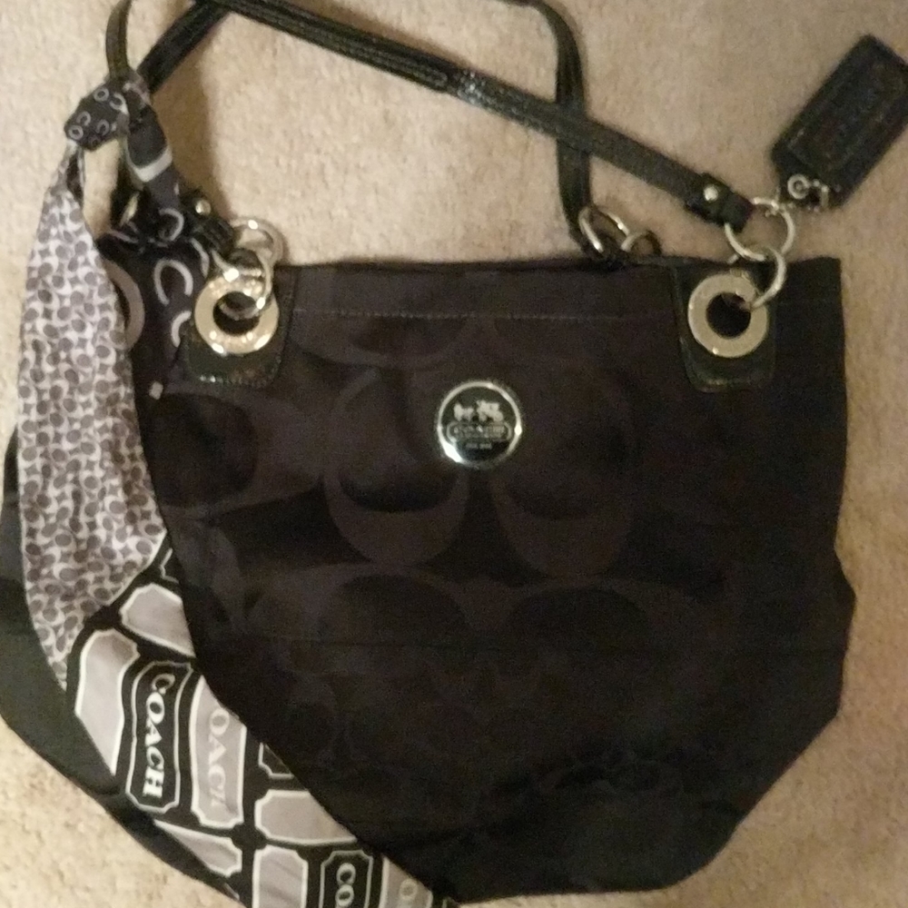 Coach Black Fabric handbag